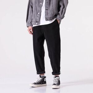 KIDORIMAN Miyabi Corduroy Pants — Black — Men’s XL (US Men’s Medium)